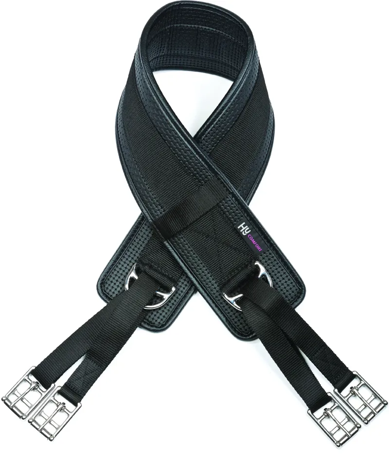 Hy Equestrian Humane Waffle Girth - Black